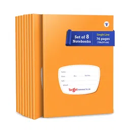 Target Publications Single Line Small Notebooks Pack of 8 -  76 Pages Each-image-38