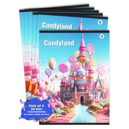 targetpublications Target Publications A4 Size Long Notebooks for Students | Candyland Single Line Ruled 172 Pages in Each | Set of 6-picture-12