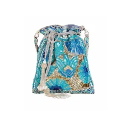 Tarini Nirula Blue Embellished Potli-picture-40