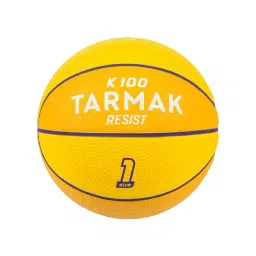 Tarmak by Decathlon Kids' Basketball Size 1 K100 Rubber - Yellow-picture-39