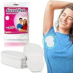 Tarsariya Mart Disposable Underarm Sweat Pads, Pack of 20, Cotton, Highly Absorbent, Peel-off Design, White-picture-11