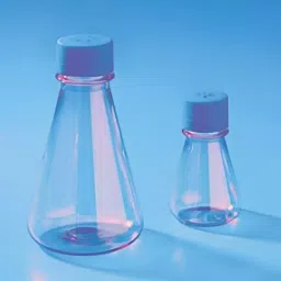 Tarson 500 ml PETG Erlenmeyer Cell Culture Flask with Blue HDPE Vented Cap 444030 (Pack of 12 Pcs)-image-7