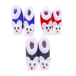 TARUN CHILDCARE Kids Pack of 3 Cotton Booties-picture-16