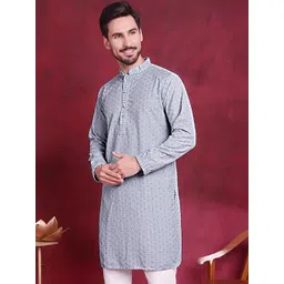 TARUNCOLLECTION Men Ethnic Motifs Printed Regular Kurta with Pyjamas-picture-23
