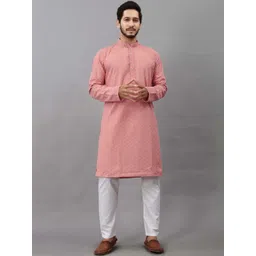 TARUNCOLLECTION Men Regular Sequinned Kurta with Pyjamas-picture-12