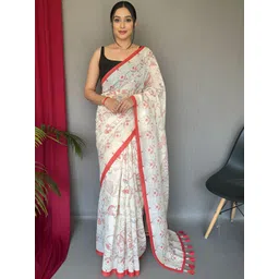 Tasarika Batik Ethnic Motifs Printed Solid Border Saree-image-23