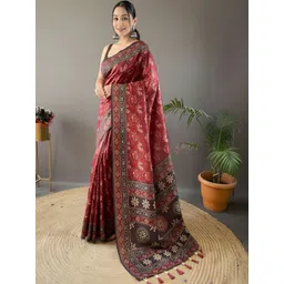 Tasarika Ethnic Motifs Printed Banarasi Saree-image-2