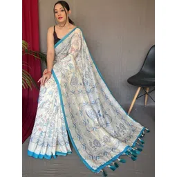 Tasarika Ethnic Motifs Printed Chanderi Saree-image-15