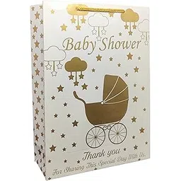 TASCHE Trolly Baby Shower Design Printed Assorted Paper Carry Bags | Gift Bags for Return gifts, and Birthday presents (11 * 8 * 3 Inches) (Pack of 24)-picture-21