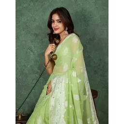 TASRIKA Ethnic Motifs Woven Design Zari Pure Georgette Saree-image-10