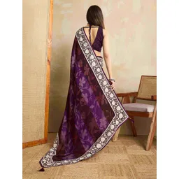 TASRIKA Floral Printed Pure Georgette Saree image 2