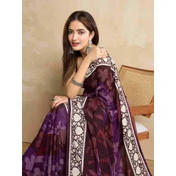 TASRIKA Floral Printed Pure Georgette Saree image 5