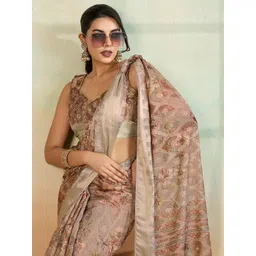 TASRIKA Floral Printed Zari Pure Cotton Saree-picture-12