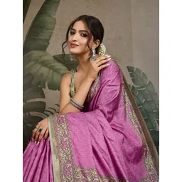 TASRIKA Woven Design Printed Block Print Saree-picture-13