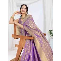 TASRIKA Woven Design Zari Tissue Banarasi Saree-picture-10