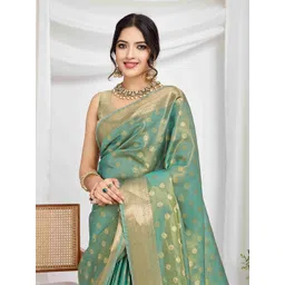 TASRIKA Woven Design Zari Tissue Banarasi Saree-picture-15