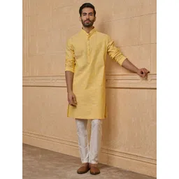Tasva Cotton Mandarin Collar Straight Kurta-picture-27