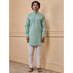 Tasva Cotton Mandarin Collar Straight Kurta-picture-29