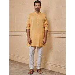 Tasva Mandarin Collar Pure Cotton Straight Kurta-picture-32