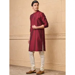 Tasva Mandarin Collar Straight Kurta image 3