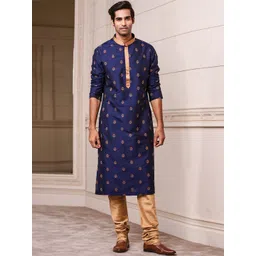 Tasva Men All Over Embroidered Motifs Kurta Set-picture-19