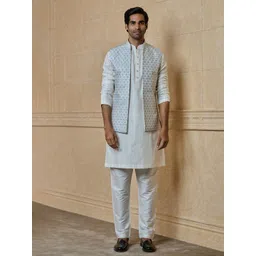 Tasva Men Embroidered Regular Kurta with Churidar-picture-34