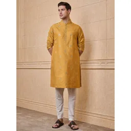Tasva Men Ethnic Motifs Embroidered Kurta with Pyjama-picture-35
