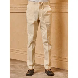 Tasva Men Mid Rise Regular Fit Trousers-picture-18