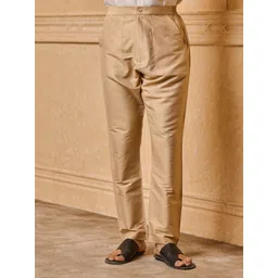 Tasva Men Mid Rise Regular Fit Trousers-picture-19