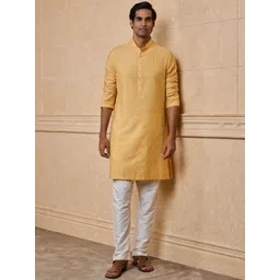 Tasva Striped Mandarin Collar Straight Kurta-picture-25