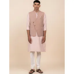 Tasva Woven-Design Bundi Nehru Jacket-picture-40