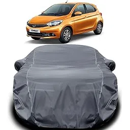 Tata Tiago Car Cover Waterproof Triple Stitched Body Protection for Fully Elastic Ultra Surface (Grey Look)-picture-28