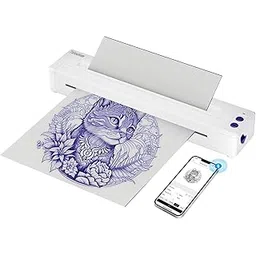 Tatouhom Upgraded Tattoo Stencil Printer, Wireless Tattoo Machine with Transfer Paper, Thermal Tattoo Printer for Tattoo Artists & Beginners, Compatible with Smartphone & PC-picture-53