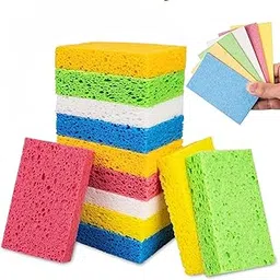 TATSAM Biodegradable Natural Cellulose Sponges – Heavy Duty Dish Sponges, Non-Scratch & Odour-Free Eco Sponges for Kitchen, Bathroom & Multipurpose Cleaning, Multicolored (6)-picture-45
