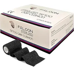 Falcon Cohesive Bandage Magic Tattoo Grip Cover 5cm Cushion Tape for Tattoo Pen Machine Pack Of 12-image-2