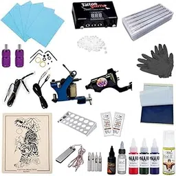 Tattoo Gizmo Tattoo Machine Kit - Rotary And Coil Machines For Beginners with Power Supply, Needles Complete Tattoo Kit Full Tattoo Machine Kit ECNRTMK-01-picture-18