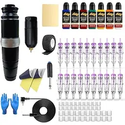 Tattoo Machine Pen Kit – Cartridge Tattoo Gun for Professional Artists & Beginners Full Rotary Tattoo Kit with Power Supply-picture-43