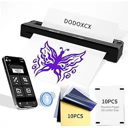 Tattoo Stencil Printer Machine for Tattoo Beginners&Artists,with 10pcs Tattoo Transfer Paper,Portable Thermal Printer Compatible with Phone/Pc-picture-17