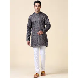 TATTVA Ethnic Motifs Mandarin Collar Kurta-picture-37