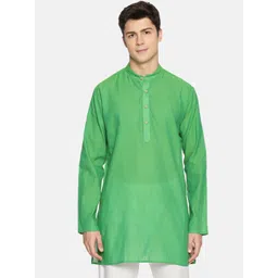 TATTVA Men Green Woven Design Straight Kurta-picture-15
