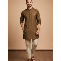 TATTVA Men Printed Jacquard Kurta image 1