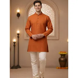 TATTVA Men Printed Jacquard Kurta image 1