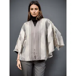 Taurus Abstract Printed Jacquard Acrylic Tailored Jacket-picture-27