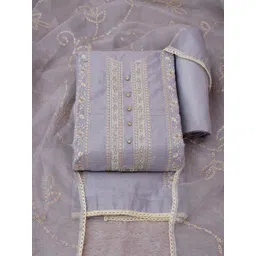 TAVAS Floral Embroidered Beads And Stones Unstitched Dress Material-picture-29