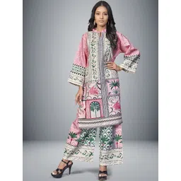 TAVAS Floral Printed Cotton Tunic With Palazzo-picture-18