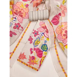 TAVAS Floral Printed Linen Unstitched Dress Material-picture-10