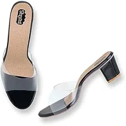 taydol women fancy transparent block heel sandal (53053)-picture-55