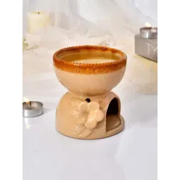 Tayhaa Beige Ceramic Elegant Floral Oil Diffuser image 1