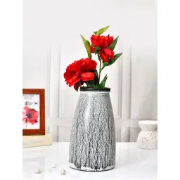 Tayhaa Black & White Ceramic Artistic Pattern Cylindrical Vase-picture-17