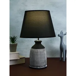TAYHAA Black and White Ceramic Contemporary Frusturical Shaped Table Lamp-image-0